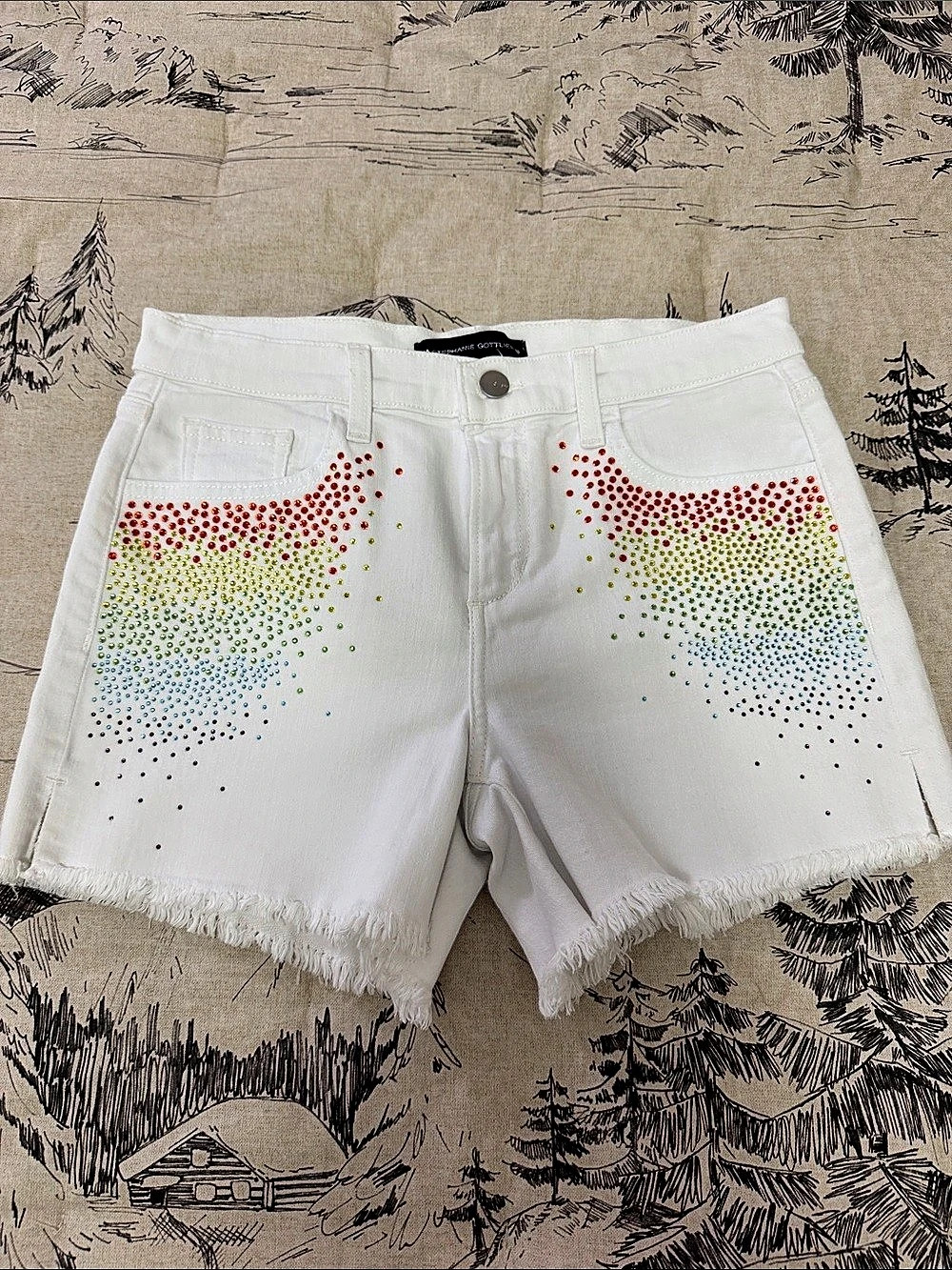 STEPHANIE GOTTLIEB X JOE'S | THE OZZIE SHORT MID RISE 4" SHORT // WHITE size 25